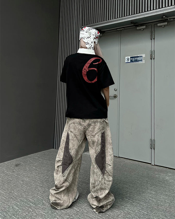New American Double Waist Heavy Duty Denim Pants