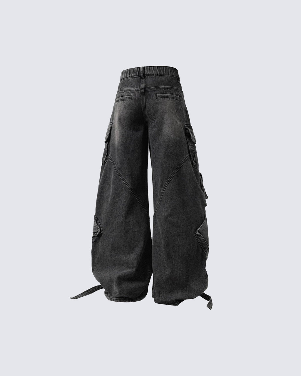 Retro Multi-Pocket Cargo Denim Pants