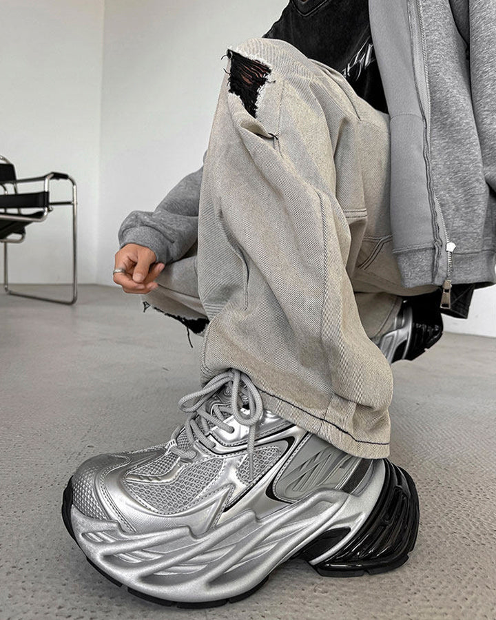 Mecha-Style Height-Increasing Chunky Sneakers