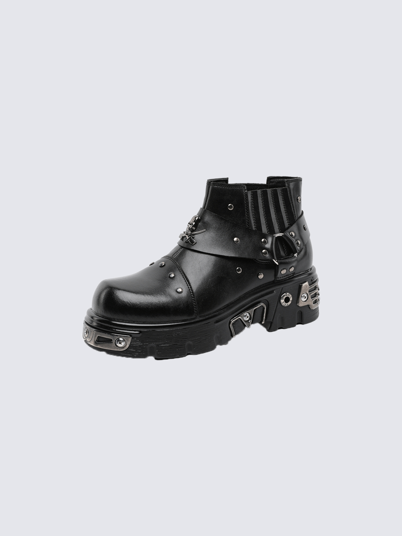 Gothic Punk Platform Ankle Boots