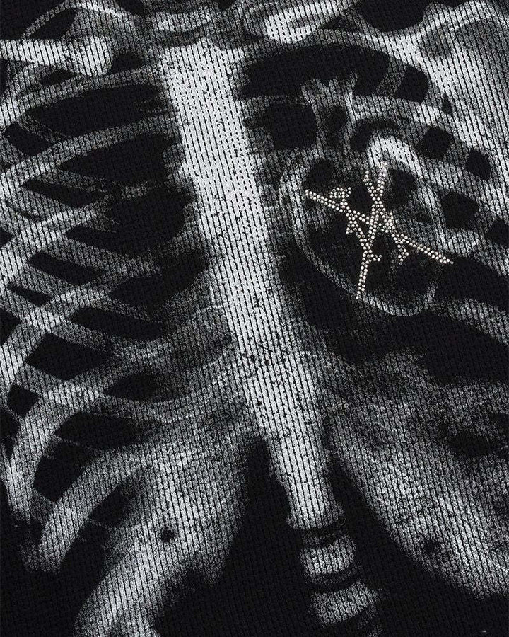 American High Street Dark Skeleton Long Sleeve T-Shirt