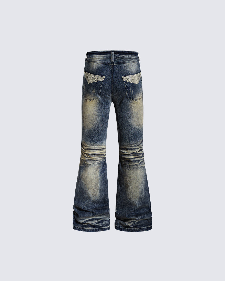 American Vintage Whiskered Flared Jeans