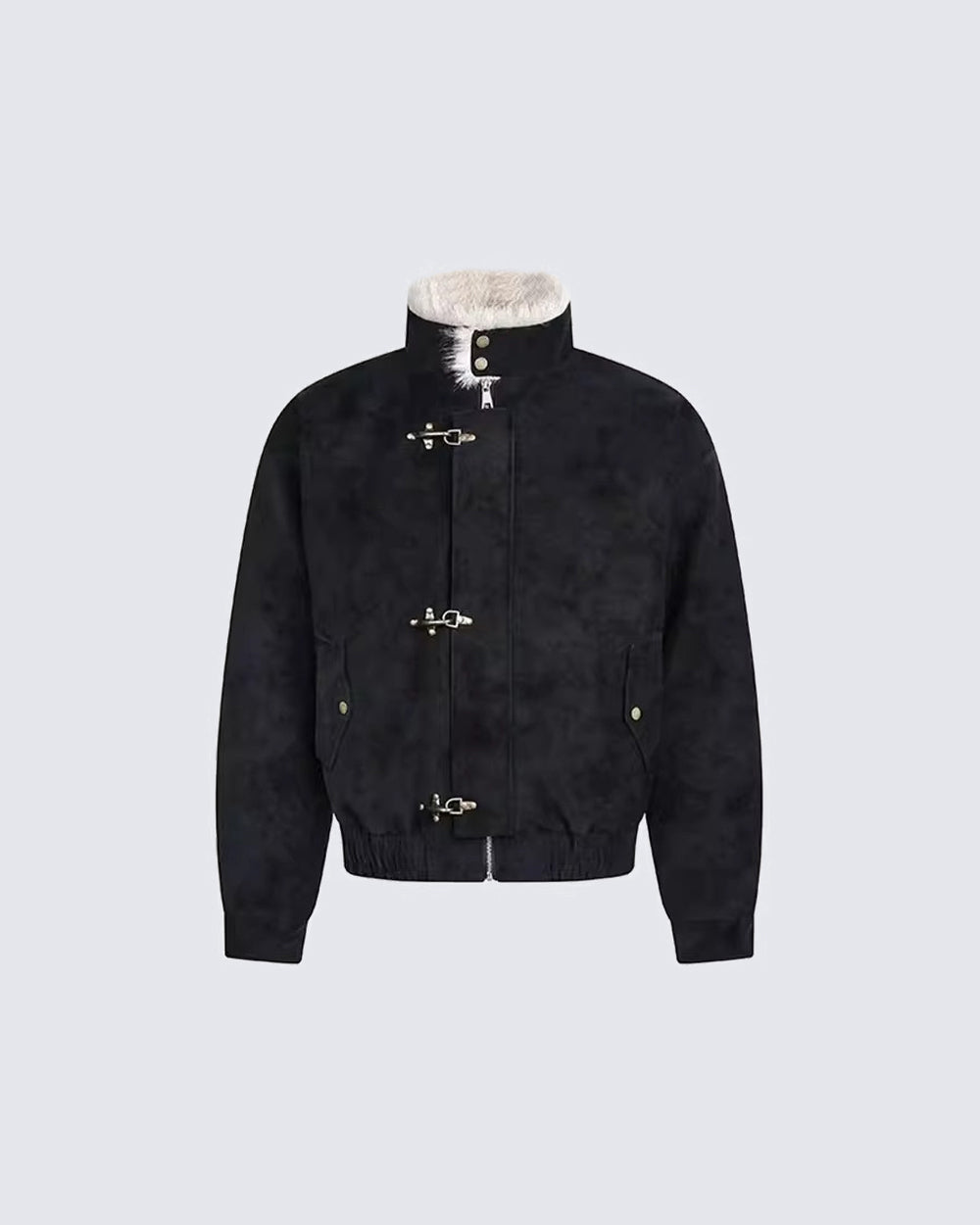 Fleece Lined Loose Fit Jacket