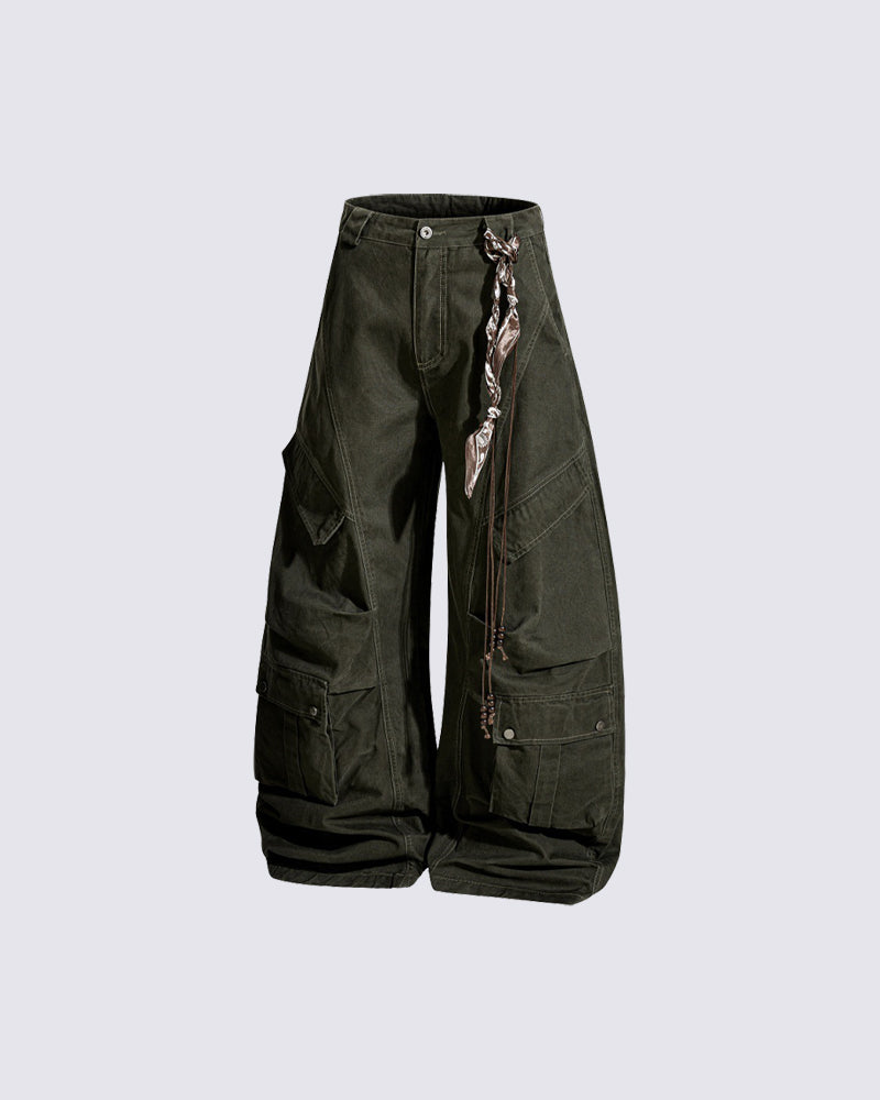 Loose Fit Vintage Utility Trousers
