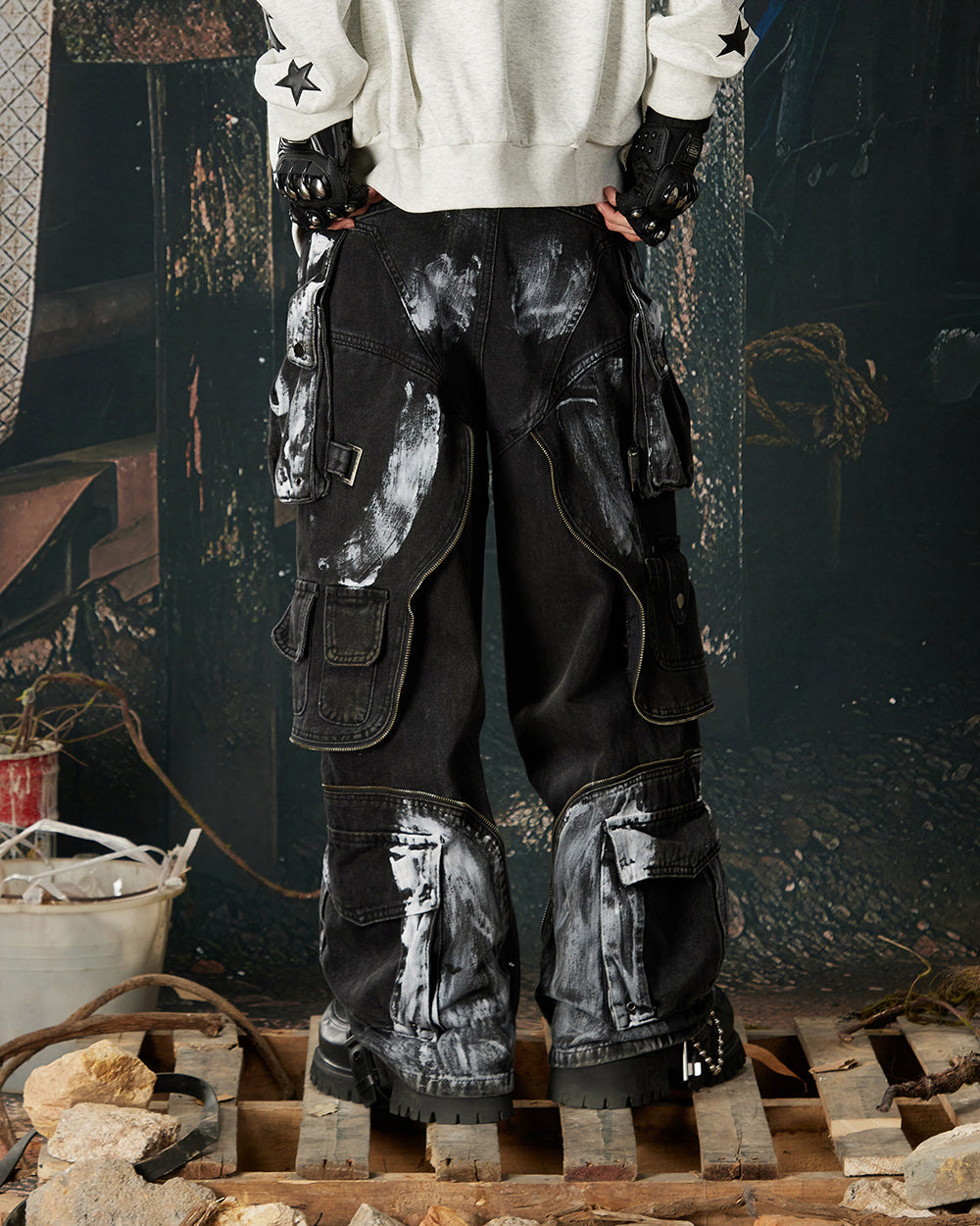 New Washed Multi-Pocket Street Cargo Pants