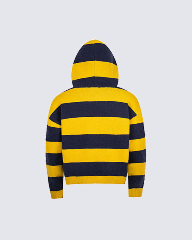 American Vintage Striped Hooded Sweater