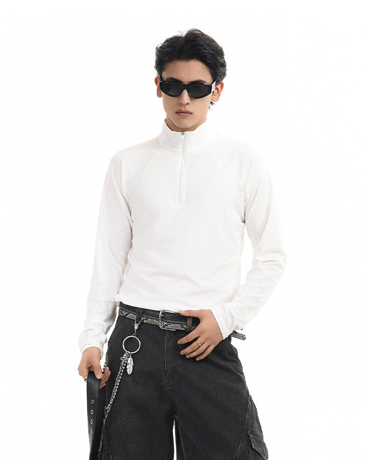Sport Stand Collar Quick-Dry Long Sleeve T-Shirt