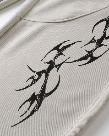 Embroidered Graphic Wide-Leg Sweatpants