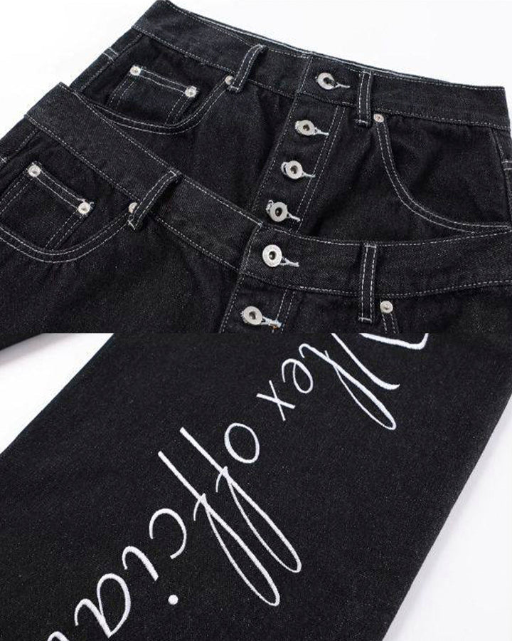 High Street Double Waistband Patchwork Pants