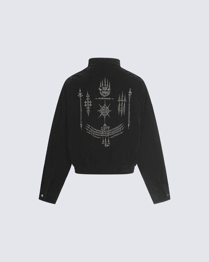 Retro Aviation Buckle Stand Collar Jacket