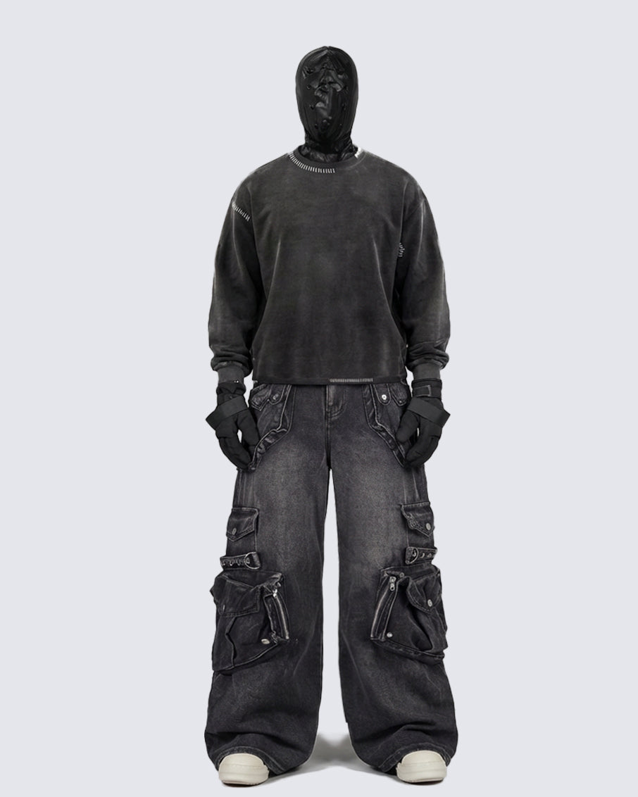 Hand-Stitched Washed Long Tee