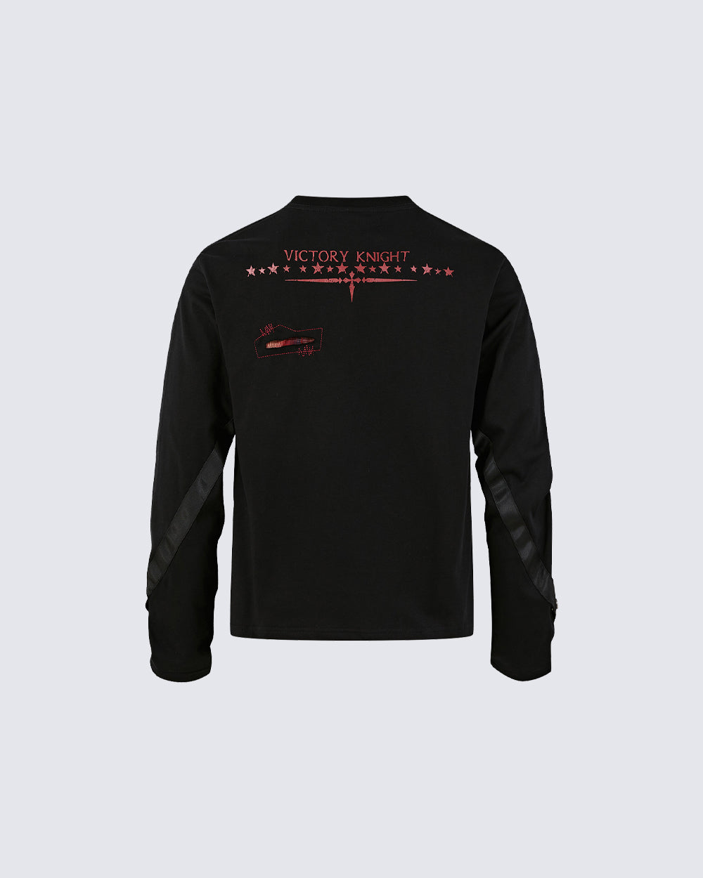 Gothic Subculture Printed Shoulder Long Sleeve