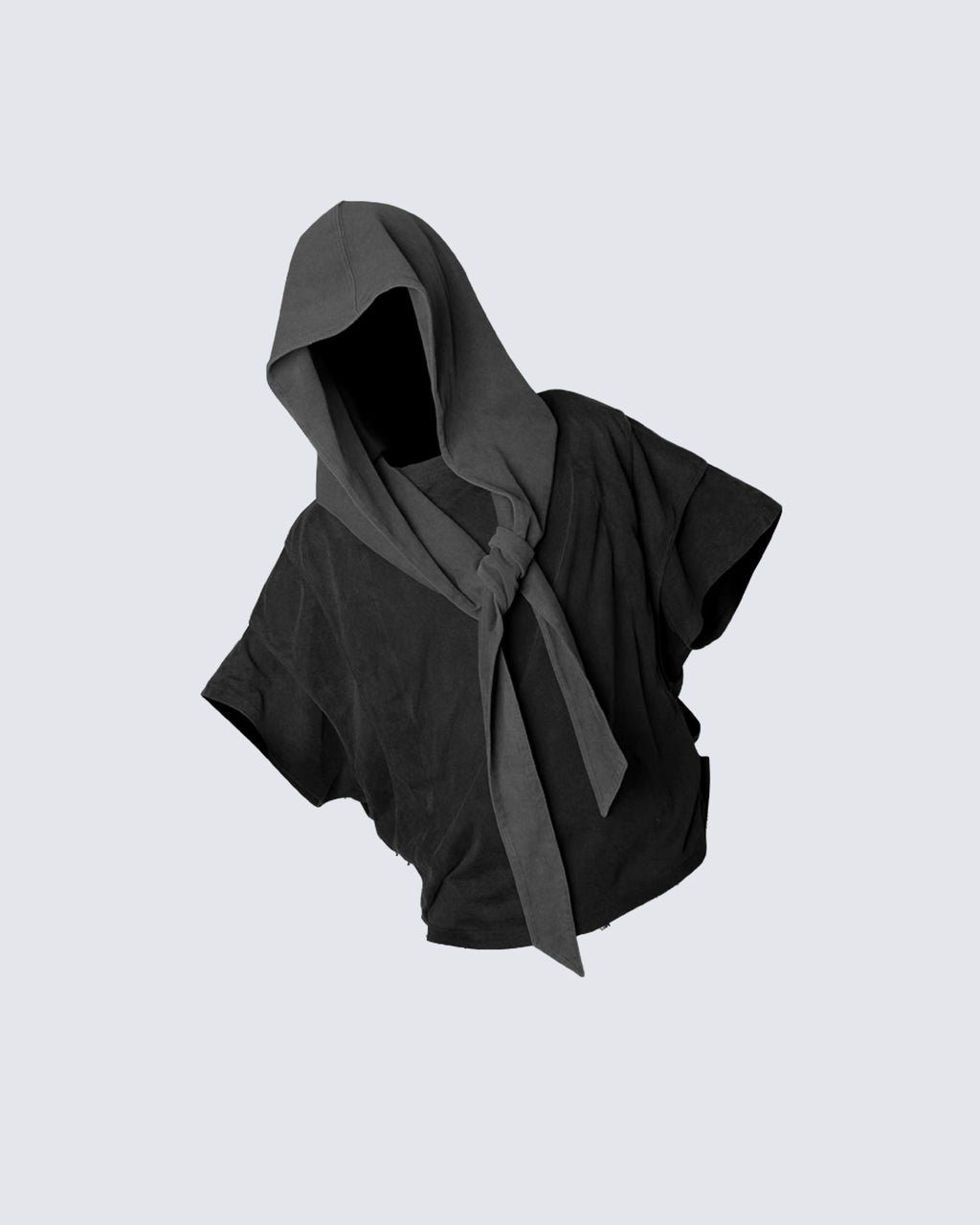 Segmented Wide Cropped Hoodie
