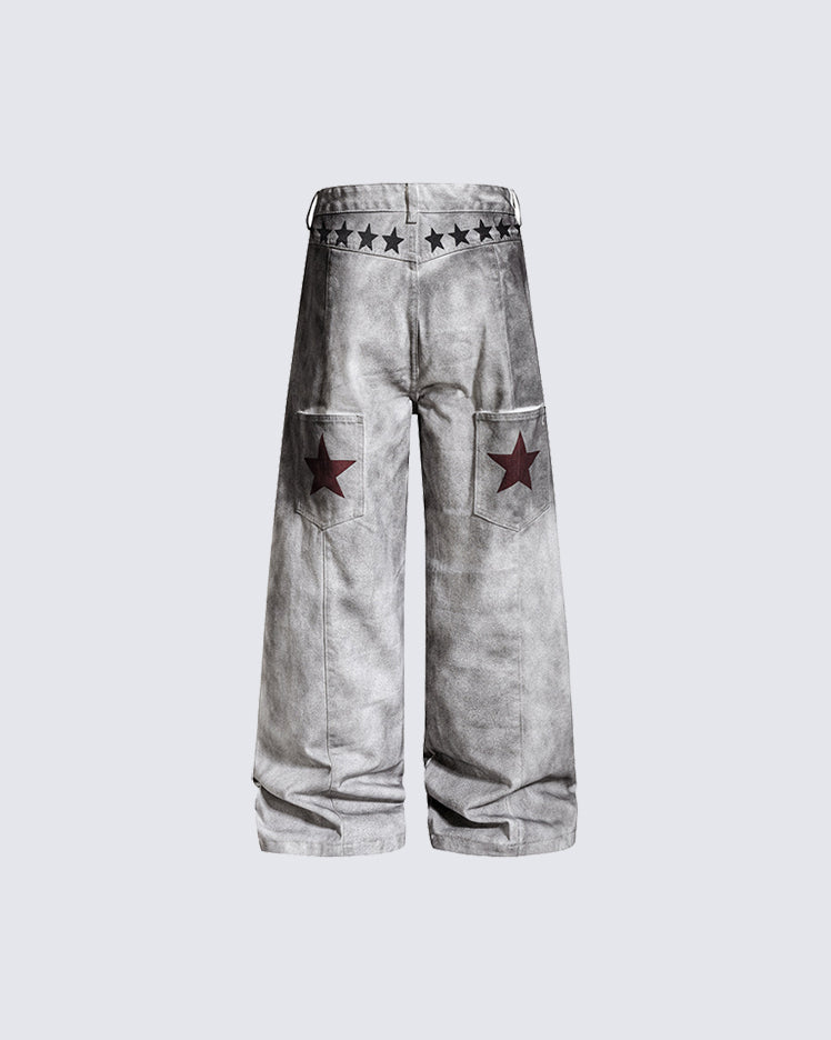Street Hip-Hop Distressed Denim Jeans