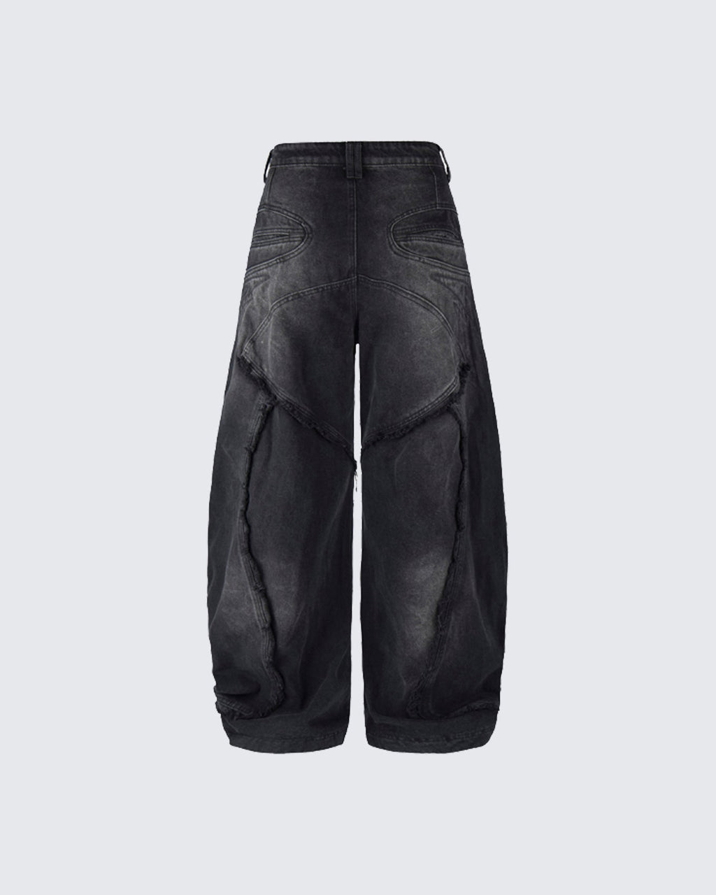Heavy Deconstructed Washed Jeans