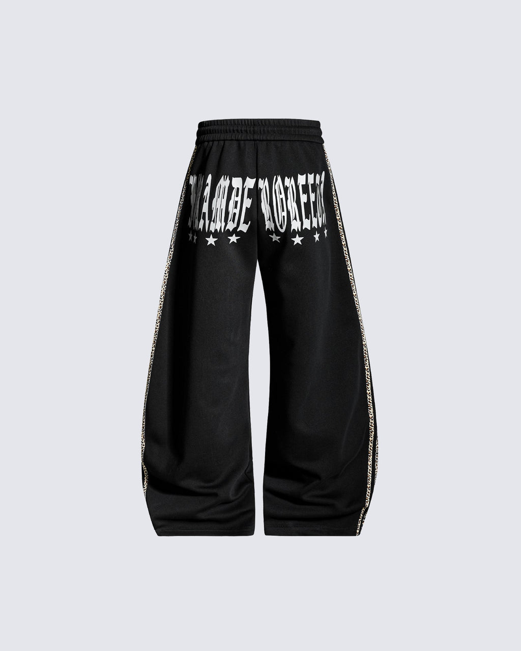 Winter Cross Print Wide-Leg Sweatpants