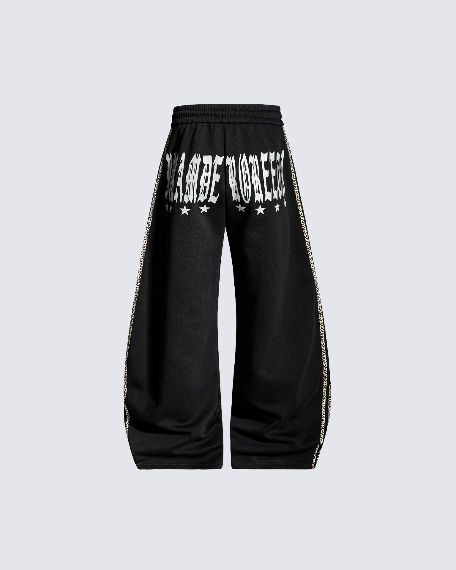 Winter Cross Print Wide-Leg Sweatpants