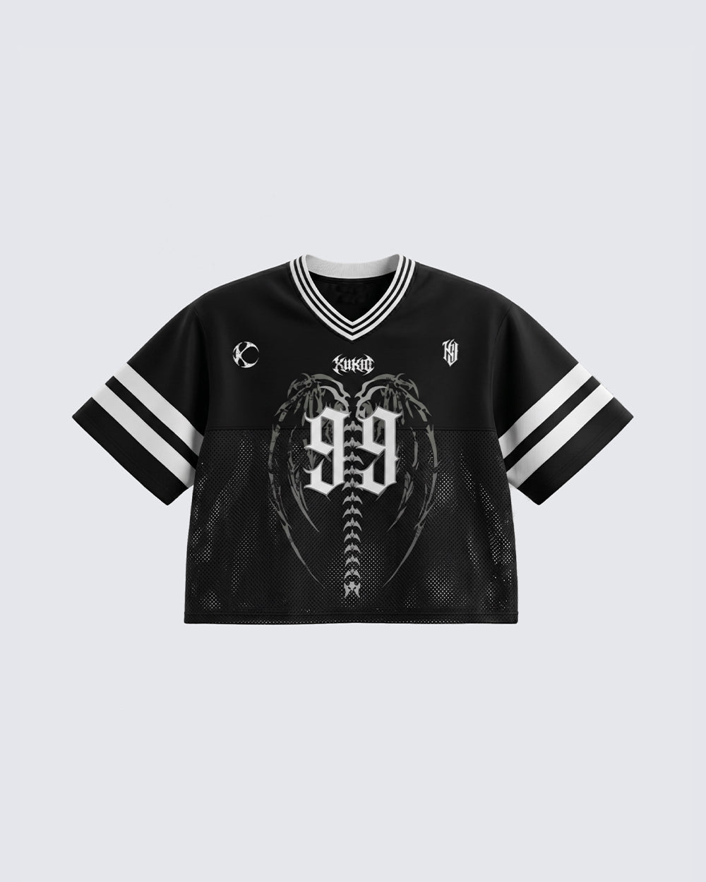 Retro Gothic Number Cropped Street Jersey