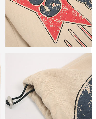 New Winter American Street Style Fleece Sweatpants