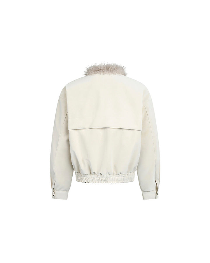 Fleece Lined Loose Fit Jacket