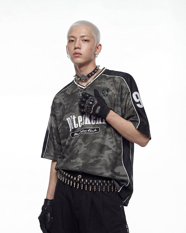 American Camo Jersey Short Sleeve T-Shirt