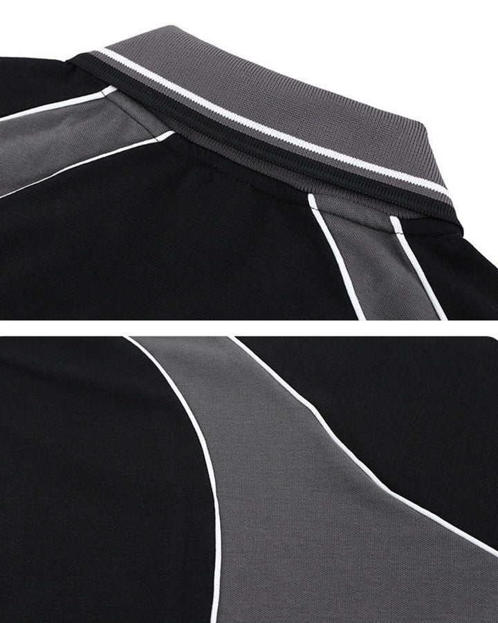 High Street Contrast Raglan Polo T-Shirt