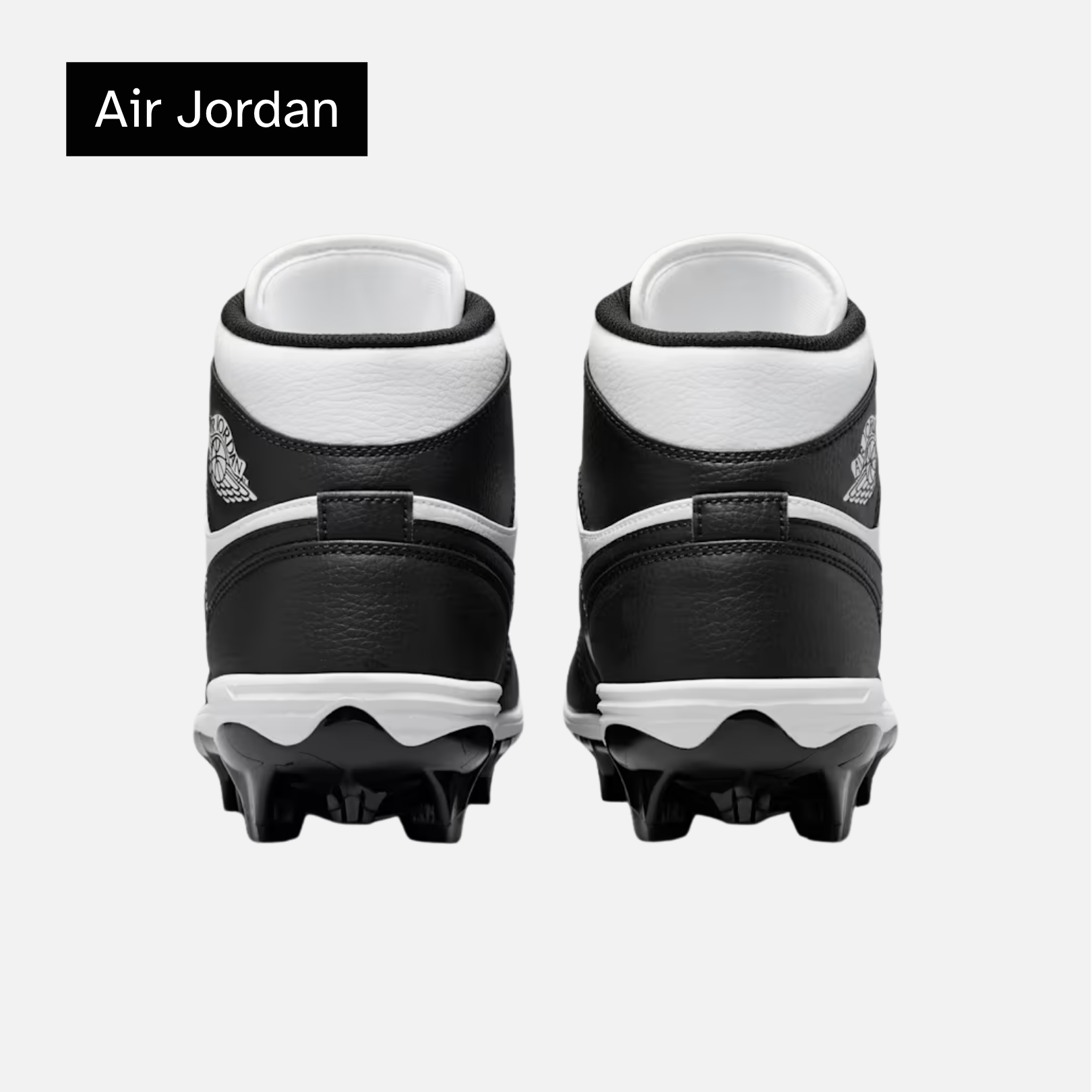 Jordan 1 Mid TD Cleat 'Black White' 2023