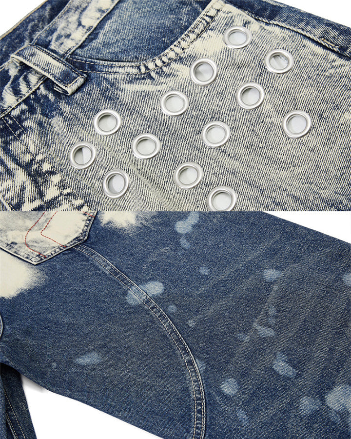 American Punk Metal Blade Denim Pants
