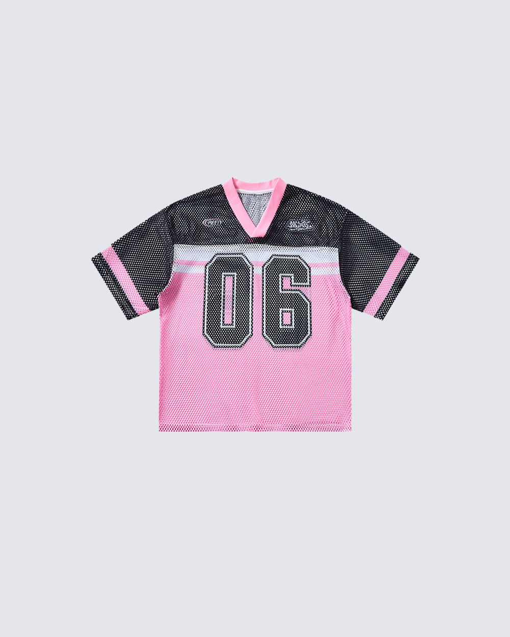 Colorblock Mesh Number 06 Football Jersey Tee