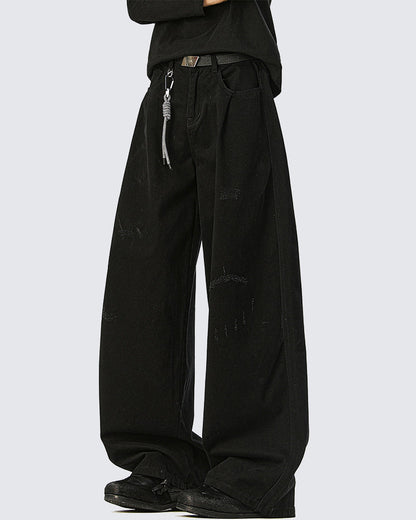 American Retro Wrinkled Straight-Leg Cargo Pants