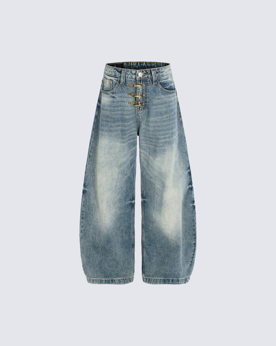 American Vintage Washed Hook Curved Jeans