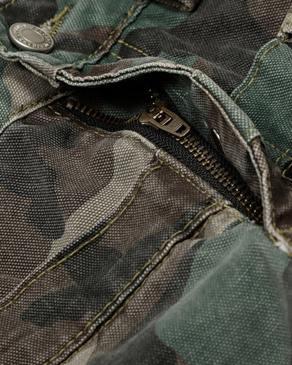 Camouflage Cargo Pants with Double Waist