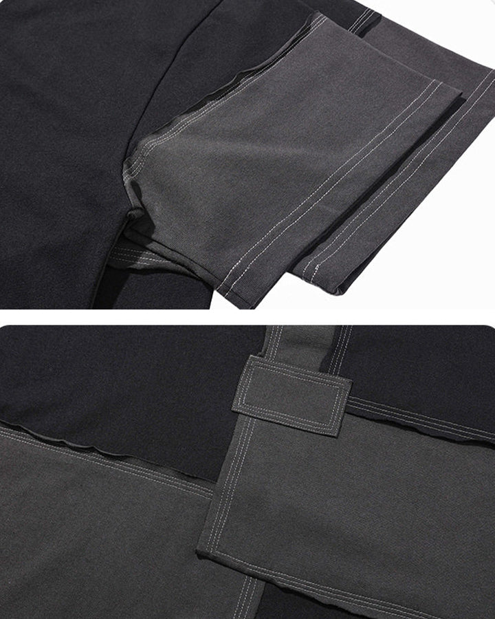 New Patchwork Panel Short Sleeve T-Shirt