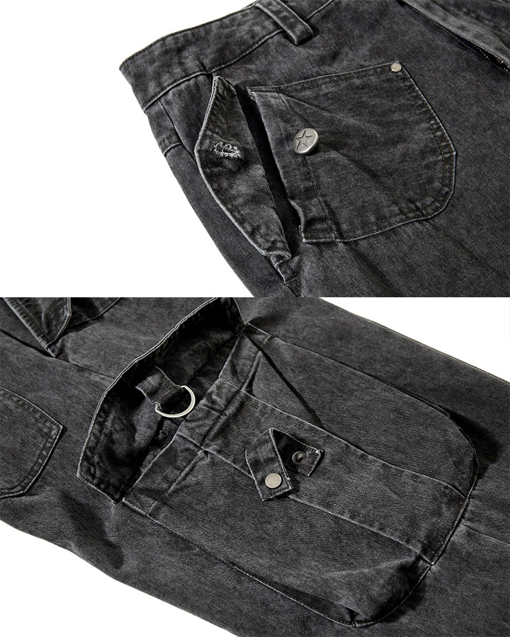 Side Drawstring Pleated Design Long Pants