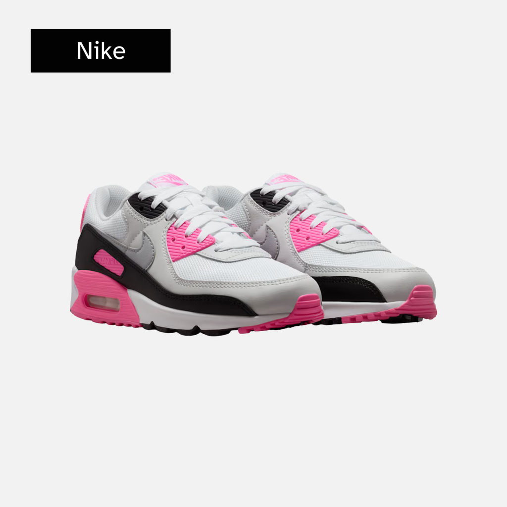 Wmns Air Max 90 'White Pink Glow Black'