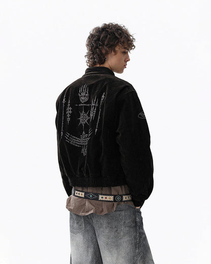 Retro Aviation Buckle Stand Collar Jacket