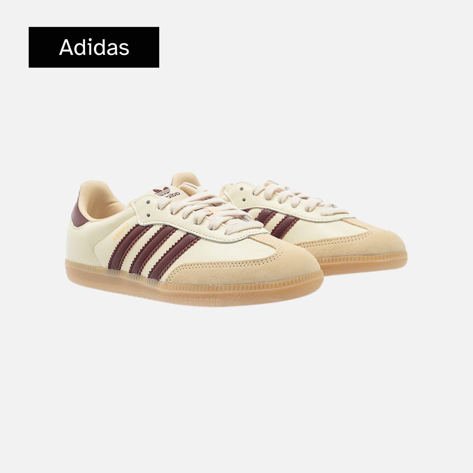 adidas Samba OG 'Wonder White Shadow Red Gum'