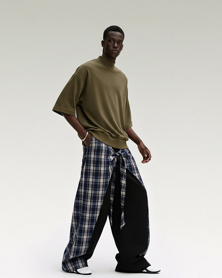New Minimal Mock Neck Short Sleeve T-Shirt