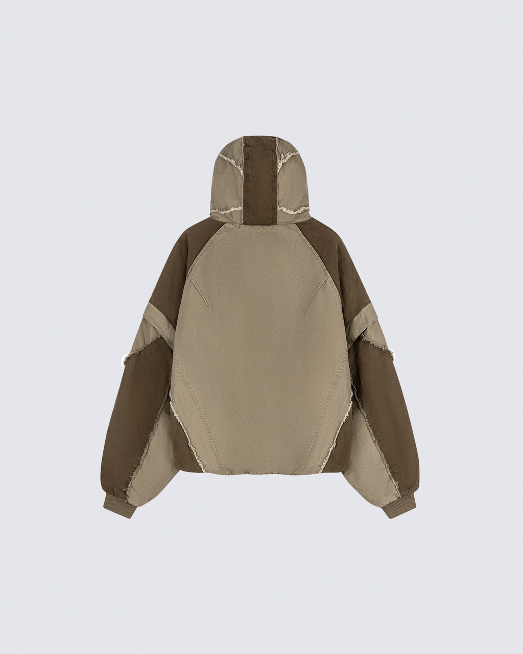 Deconstructed Patchwork Hooded Jacket