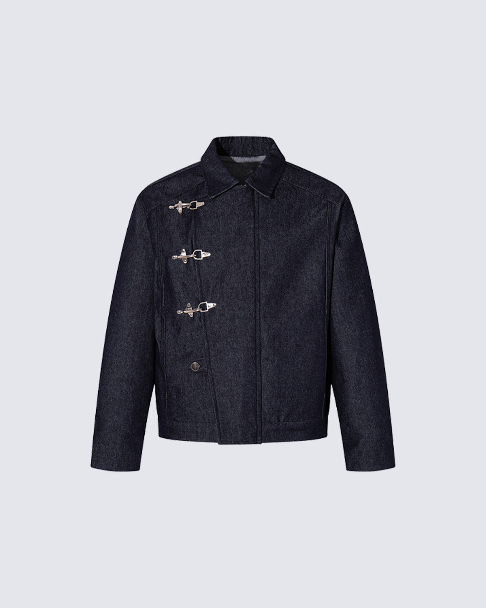 New Vintage Denim Jacket with Airplane Buckles
