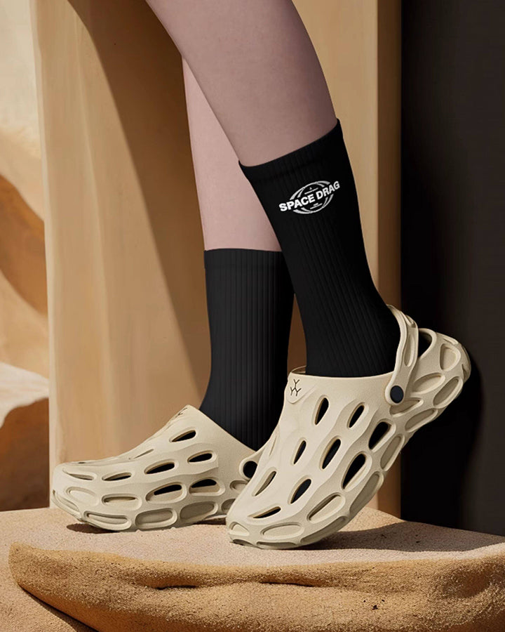 Futuristic Hollow-Out Strap Clog Sandals
