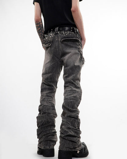 High Street Flared Extra-Long Stacked Jeans
