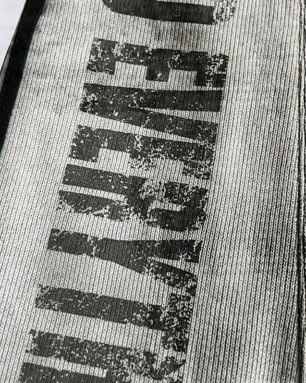 New Double Waist Letter Print Wide-Leg Pants