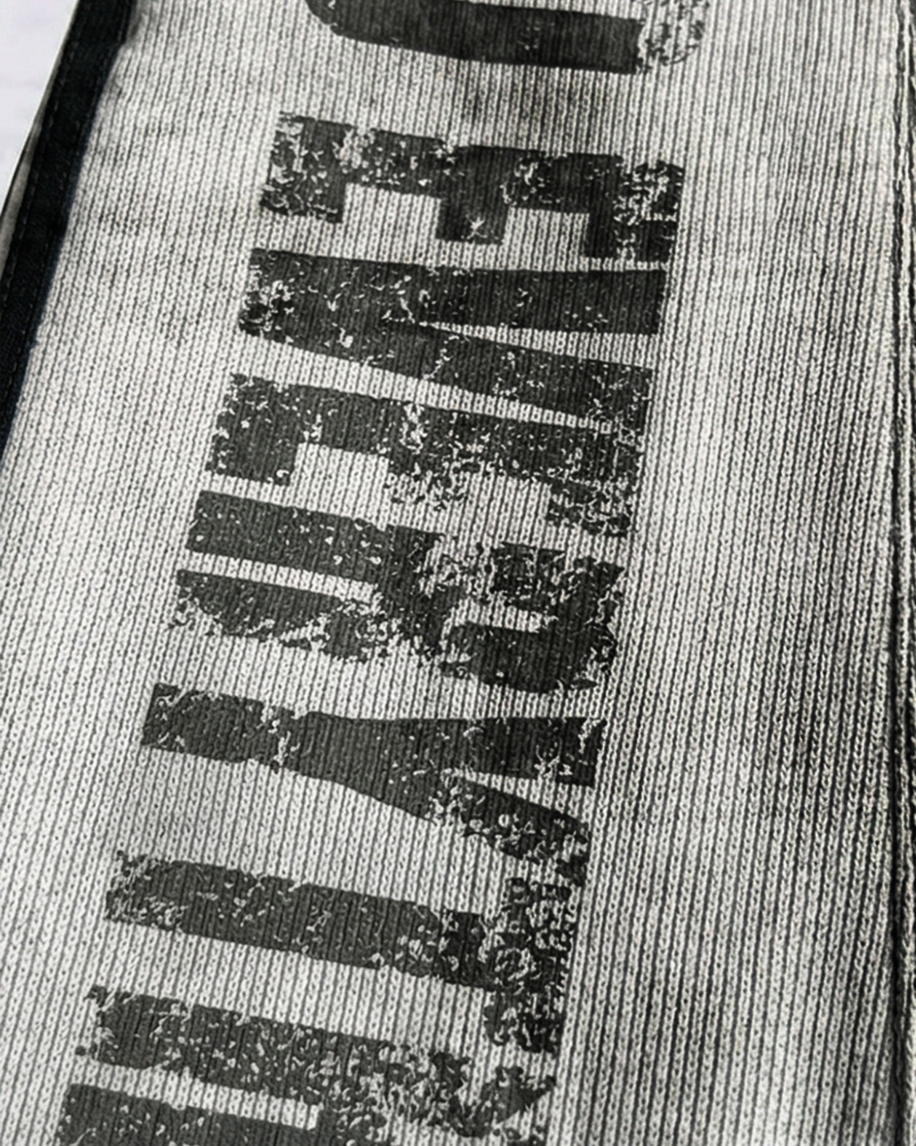New Double Waist Letter Print Wide-Leg Pants