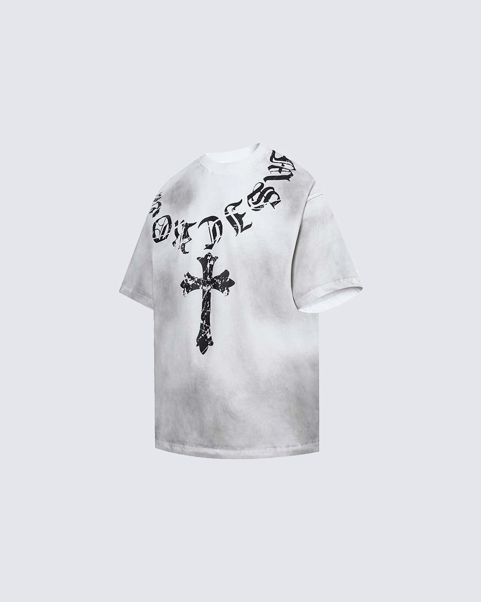 Vintage Dirty Spray Graphic Short Sleeve