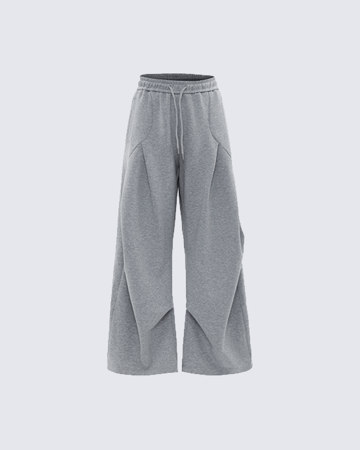Wide-Leg Drawstring Jogger Pants