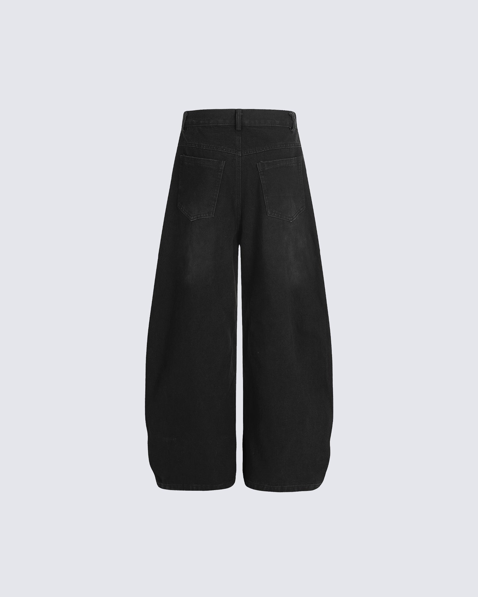 Striped Panel Wide-Leg Denim Pants