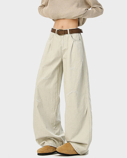 American Retro Wrinkled Straight-Leg Cargo Pants