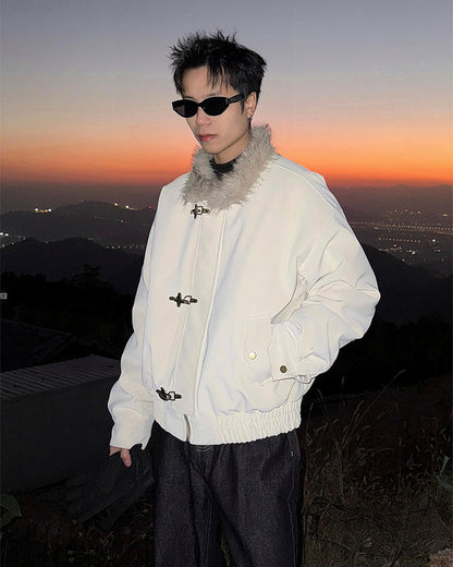Fleece Lined Loose Fit Jacket