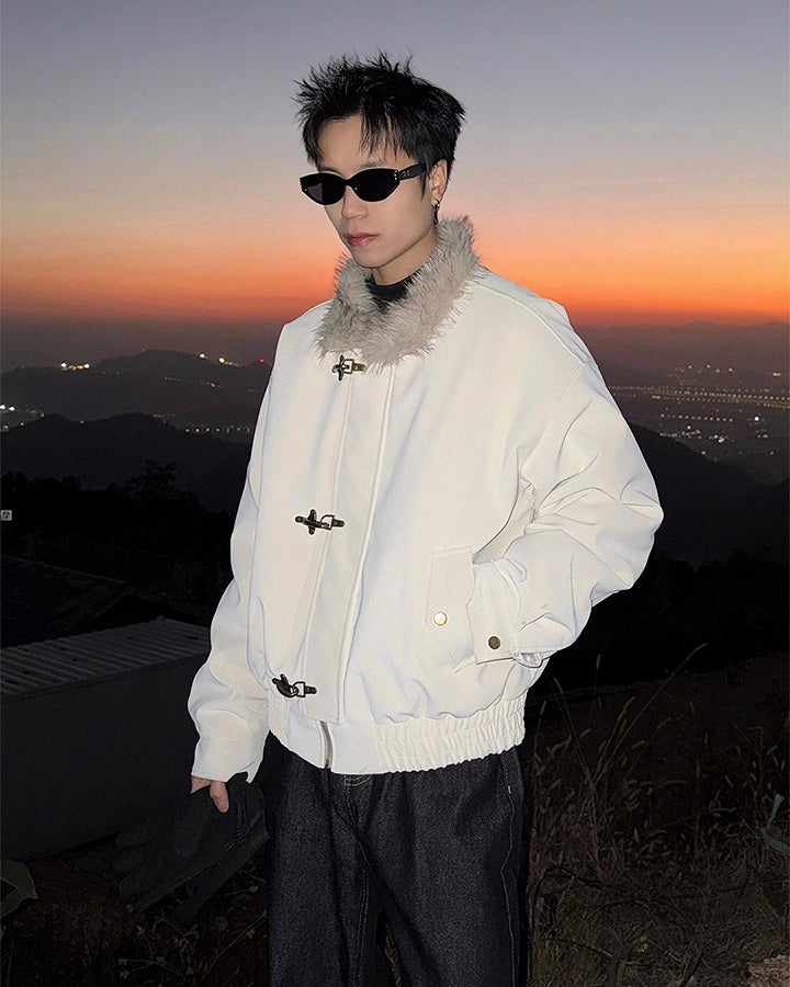 Fleece Lined Loose Fit Jacket